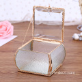 European Jewelry Storage Box Creative Clamshell Glass